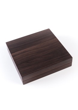 Estuche de madera para collar color nogal 185x185x42 mm CU-7-M