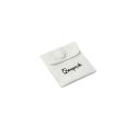 Bolsa textil suede color blanco para joyería y bisutería 57x57 mm S-501-B