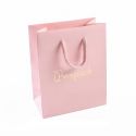 Shopper di carta opaca per gioielli e orologi, rosa quarzo 120 x 150 x 65 mm B-M-RC