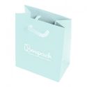 Matte Papiertragetasche in Babyblau für Schmuck und Uhren 120 x 150 x 65 mm B-M-AB