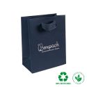 Bolsa de papel eco mate color azul para joyería, bisutería y relojería 120x150x65xmm E-B-M-A