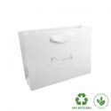Saco de papel mate para joias e relógios, branco 200 x 150 x 70 mm E-B-MA-B
