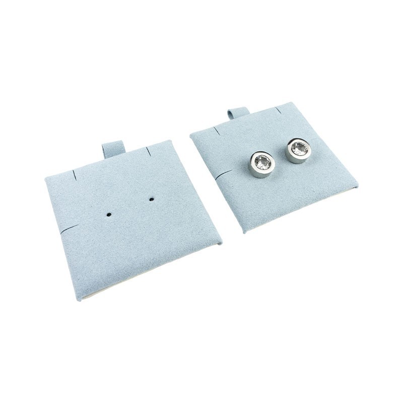 Taco de microfibra azul cielo para pendientes de joyería y bisutería. T-M1-AC