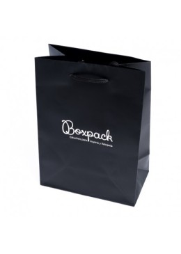 Bolsa de papel mate negra para joyería bisutería y relojería 180x250x100 mm B-L-N