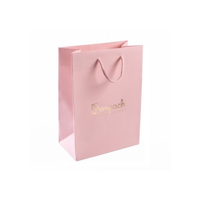 Matte paper bag for jewelry and watches, rose quartz 180 x 250 x 100 mm B-L-RC