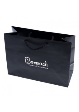 Bolsa de papel mate negro para joyería bisutería y relojería 250x180x100 mm B-LA-N