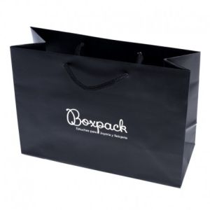 Matte paper bag for jewelry and watches, black 250 x 180 x 100 mm B-LA-N