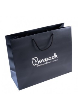 Bolsa de papel mate negro para joyería bisutería y relojería 340x280x130 mm B-XL-N