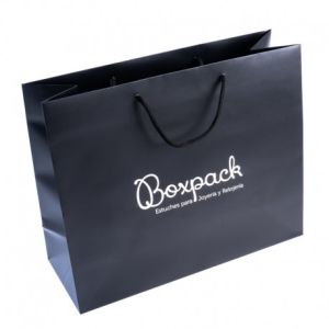 Matte paper bag for jewelry and watches, black 340 x 280 x 130 mm B-XL-N