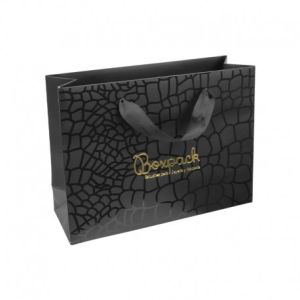 UVI paper bag for jewelry and watches, black 200 x 150 x 70 mm BV-MA