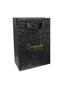 Bolsa de papel uvi para joyería bisutería y relojería negra 180x250x100 mm BV-L