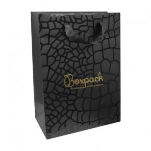 Saco de papel UVI para joias e relógios, preto 180 x 250 x 100 mm BV-L