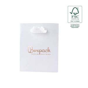 Saco de papel FSC® para joias e relógios, branco FE-B-M-B