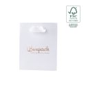 Sac en papier FSC® pour bijoux et montres, blanc FE-B-M-B
