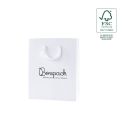 Bolsa de papel ecológica FSC blanco para joyería, bisutería y relojería FE-B-M-B