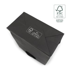 FSC® paper bag for jewelry and watches, black FE-B-M-N