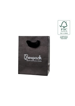 Bolsa de papel ecológica FSC negro para joyería, bisutería y relojería FE-B-M-N