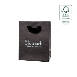 Shopper di carta FSC® per gioielli e orologi, nera FE-B-M-N
