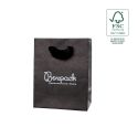 Saco de papel FSC® para joias e relógios, preto FE-B-M-N