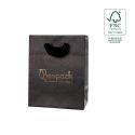 FSC® paper bag for jewelry and watches, black FE-B-M-N