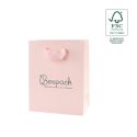 Bolsa de papel ecológica FSC rosa cuarzo para joyería, bisutería y relojería FE-B-M-RC