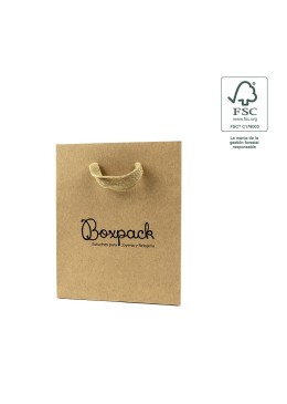 Bolsa de papel ecológica FSC kraft para joyería, bisutería y relojería FE-B-M-K