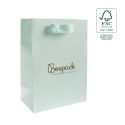 FSC®-Papiertragetasche in Aquamarin für Schmuck und Uhren 180 x 250 x 100 mm FE-B-L-AQ