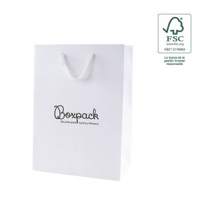 FSC® paper bag for jewelry and watches, white 180 x 250 x 100 mm FE-B-L-B