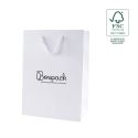 Bolsa de papel ecológica FSC blanco para joyería, bisutería y relojería 180x250x100  mm FE-B-L-B