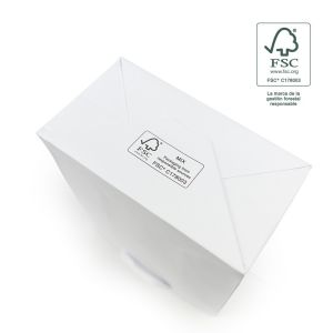 Sac en papier FSC® pour bijoux et montres, blanc 180 x 250 x 100 mm FE-B-L-B