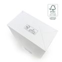 Bolsa de papel ecológica FSC blanco para joyería, bisutería y relojería 180x250x100  mm FE-B-L-B