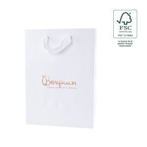 Saco de papel FSC® para joias e relógios, branco 180 x 250 x 100 mm FE-B-L-B