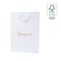 Bolsa de papel ecológica FSC blanco para joyería, bisutería y relojería 180x250x100  mm FE-B-L-B
