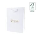 Weiße FSC®-Papiertragetasche für Schmuck und Uhren 180 x 250 x 100 mm FE-B-L-B
