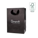 Schwarze FSC®-Papiertragetasche für Schmuck und Uhren 180 x 250 x 100 mm FE-B-L-N