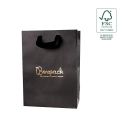 Bolsa de papel ecológica FSC negro para joyería, bisutería y relojería 180x250x100 mm FE-B-L-N