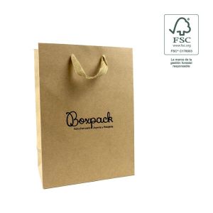 FSC® papieren tasje voor sieraden en horloges, kraft 180 x 250 x 100 mm FE-B-L-K