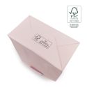 Bolsa de papel ecológica FSC rosa cuarzo para joyería, bisutería y relojería 180x250x100 mm FE-B-L-RC