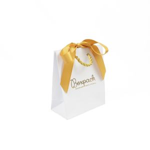 Bolsa ribbons de papel mate para joyería bisutería y relojería 120x150x65 mm BR-M-B