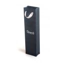 Shopper di carta con manici in nastro grigio per gioielli e orologi 80 x 300 x 45 mm BQ-B-G