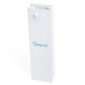 Matte paper bag for jewelry and watches, white with white handles 80 x 300 x 45 mm B-B-B-B