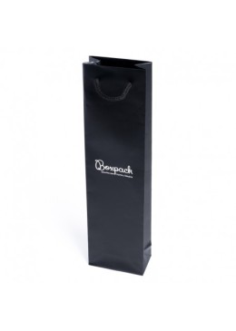 Bolsa de papel mate negra para joyería bisutería y relojería 80x300x45 mm B-B-N