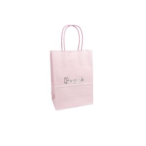 Bolsa de papel económica rosa cuarzo para joyería, bisutería, relojería y boutique 180x250x100 mm BE-250-RS