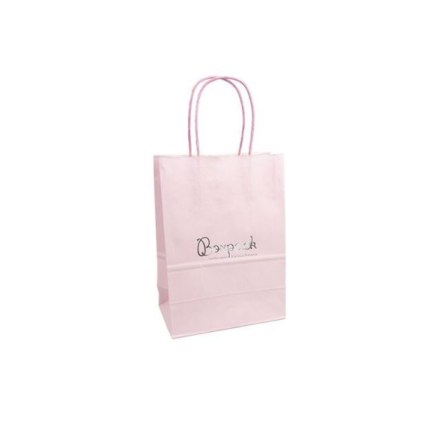Sac en papier économique pour bijoux, montres et boutiques, rose quartz 180 x 250 x 100 mm BE-250-RS