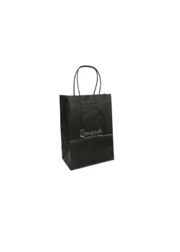 Bolsa de papel económica negra para joyería, bisutería, relojería y boutique 180x250x100 mm BE-250-N