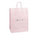 Bolsa de papel económica rosa cuarzo para joyería, bisutería, relojería y boutique 320X420X150 mm BE-420-RS