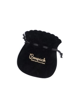 Bolsa textil de antelina negra para joyería y bisutería 80x100 mm A-102-N