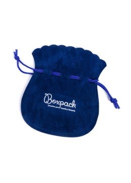 Bolsa textil de antelina azul para joyería y bisutería 100x120  mm A-103-A