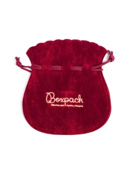 Bolsa textil de antelina burdeos para joyería y bisutería 100x120  mm A-103-BU