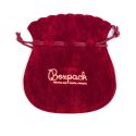 Bolsa textil de antelina burdeos para joyería y bisutería 100x120  mm A-103-BU